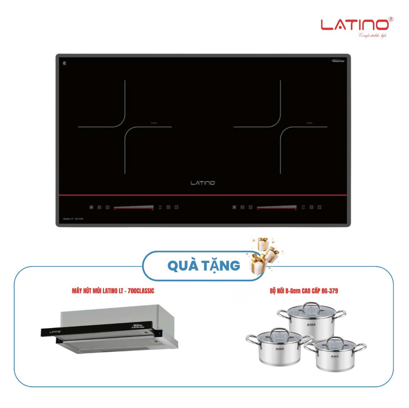 COMBO BẾP TỪ LATINO LT-GS 545I