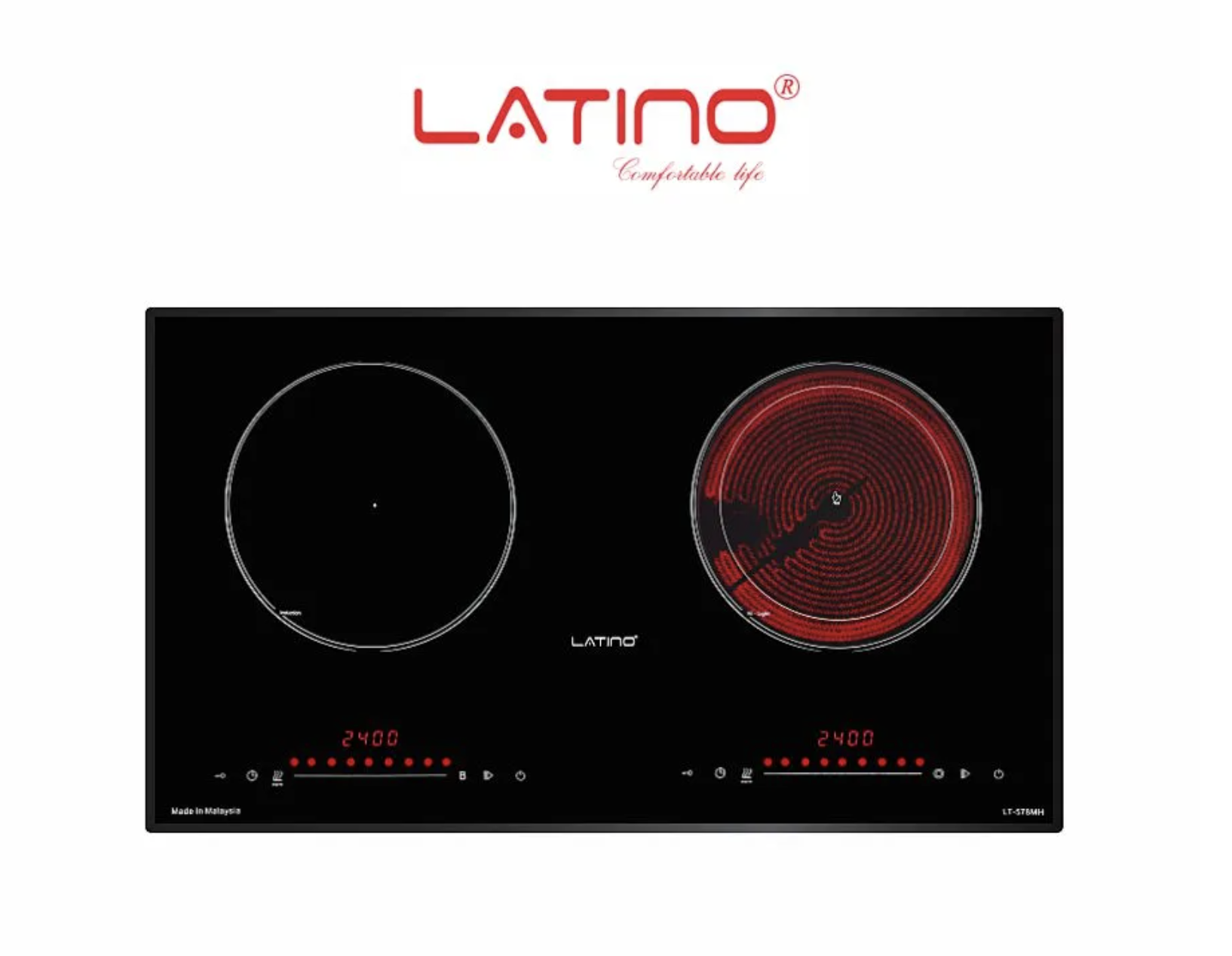 Bếp điện từ Latino LT-578MH 2 vùng nấu xuất xứ Malaysia