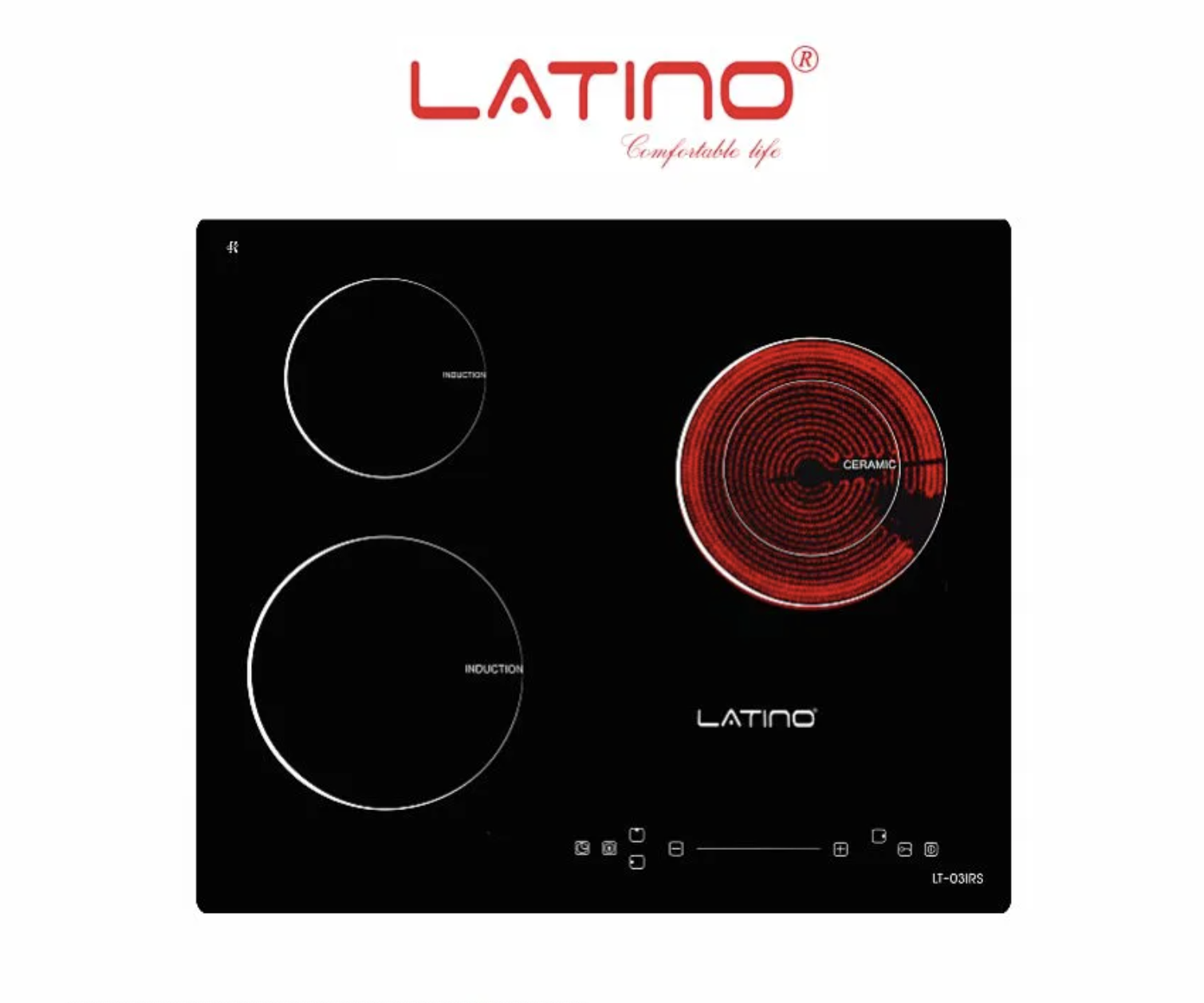 Bếp điện từ Latino LT-03IRS 3 vùng nấu tiết kiệm không gian