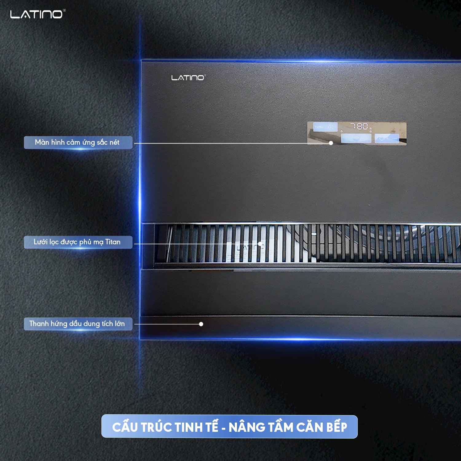 Máy hút mùi LATINO LT – V700DC Athena được tích hợp hàng loạt công nghệ thông minh